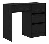vidaXL Escritorio Roble Negro 90 x 37.5 x 75 cm Madera de ingeniería