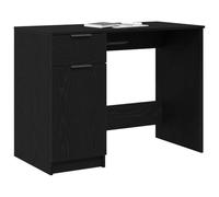 vidaXL Escritorio Roble Negro Madera de ingeniería 100 x 50 x 75 cm | Tienes de sobra para guardar tus cosas de oficina, La superficie texturizada le da un toque elegante,