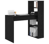 vidaXL Escritorio Roble Negro – Madera de ingeniería 113 x 54 x 120 cm, moderno y compacto