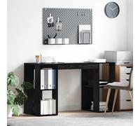 vidaXL Escritorio Roble Negro Madera de ingeniería 130 x 50.5 x 75 cm