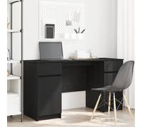 Escritorio Roble Negro 140 X 49 X 76 Cm Madera Contrachapada Vidaxl