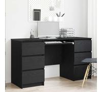 vidaXL Escritorio Roble negro 140x50x76 cm – Madera de ingeniería, moderno y elegante