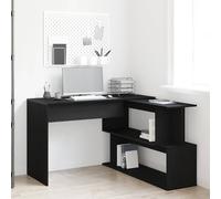 vidaXL Escritorio Roble Negro Madera de ingeniería 200 x 50 x 76 cm | Look minimalista con un acabado negro elegante, Reorganiza superficies para adaptarse a tu estilo,
