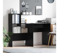 vidaXL Escritorio Roble Negro Madera de ingeniería