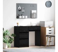 vidaXL Escritorio Roble Negro Madera de ingeniería 90 x 37.5 x 75 cm