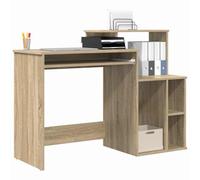 vidaXL Escritorio Magali con cajón Roble Sonoma 120,5 x 44 x 88,5 cm Moderno para oficina en casa
