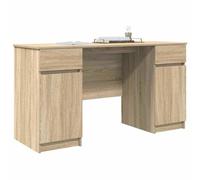 vidaXL Escritorio Roble Sonoma 140 x 49 x 76 cm Madera contrachapada, Escritorio Minimalista, Diseño Rectangular, Oficina Moderna, Estudio Chic, Madera Ingenierizada, Espacio Elegante