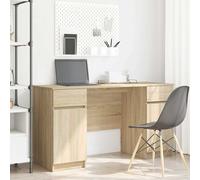 vidaXL Escritorio Roble Sonoma Madera de ingeniería 140 x 49 x 76 cm