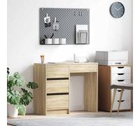 vidaXL Escritorio Roble Sonoma 90 x 37.5 x 75 cm Madera de ingeniería, moderno con estantes