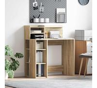 vidaXL Escritorio Roble Sonoma Madera de ingeniería 90 x 48 x 101,5 cm Ergonómico