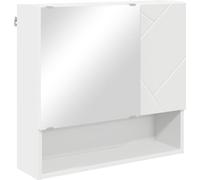 vidaXL Espejo con armario blanco, 59 x 17 x 55 cm, fabricado en material de madera