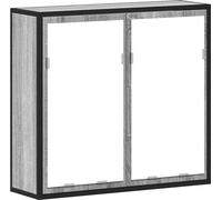 vidaXL Espejo con armario para baño, color gris Sonoma, 65x20x60 cm, fabricado en material de madera