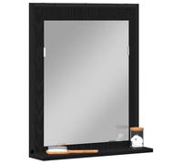 vidaXL Espejo con estante rectangular Roble negro 50x12x60 cm, marco madera ingenierizada