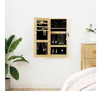 vidaXL Espejo con joyero de pared 30x8,5x67 cm, armario de joyería