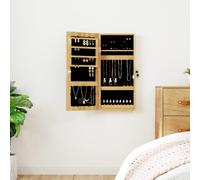 vidaXL Espejo con joyero y luces LED para pared
