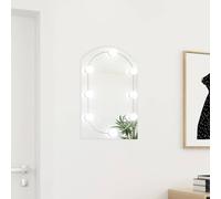vidaXL Espejo con luces LED vidrio arco 60x40 cm