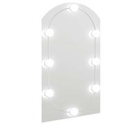 vidaXL Espejo con luces LED vidrio arco 70x40 cm