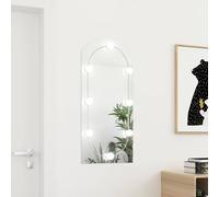 vidaXL Espejo con luces LED vidrio arco 90x45 cm
