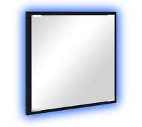 vidaXL Espejo de baño LED con Espejo Roble Negro 40 x 37 x 8.5 cm, Espejo LED para baño montado en la Pared, Rectangular, Iluminado y Estiloso, con USB