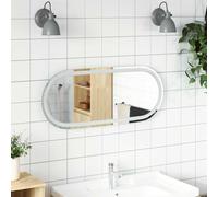 Espejo de baño LED, vidaXL, 90x40 cm, forma ovalada