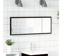 vidaXL Espejo de baño LED Roble Negro 100 x 8,5 x 37 cm Cristal