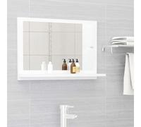 vidaXL Espejo de baño madera contrachapada blanco 60x10,5x37 cm