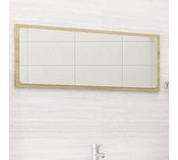 vidaXL Espejo de baño madera contrachapada color roble 90x1,5x37 cm