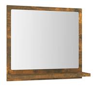 vidaXL Espejo de baño rectangular con estante, madera contrachapada roble ahumado 40x10,5x37 cm