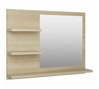 vidaXL Espejo de baño Madera contrachapada Roble Sonoma 60x10,5x45 cm