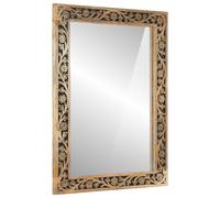 vidaXL Espejo de baño madera maciza de acacia y vidrio 50x70x2,5 cm