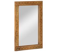 vidaXL Espejo de baño madera maciza de acacia y vidrio 50x70x2,5 cm