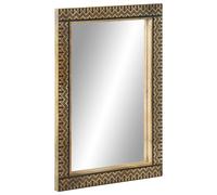 vidaXL Espejo de baño madera maciza de mango y vidrio 50x70 cm