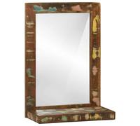 vidaXL Espejo de baño Marrón 50 x 22 x 70 cm Madera sólida recuperada