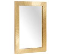 vidaXL Espejo de baño rectangular montado en la pared Dorado 50 x 2,5 x 70 cm