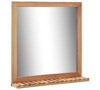 vidaXL Espejo de Cuarto de Baño Vitrina Casa Hogar Accesorios Complementos Decoración Cuidados Salud Sanitarios 60x12x62 cm Madera Nogal Maciza