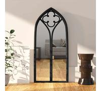 vidaXL Espejo de hierro negro para uso interior 70x30 cm
