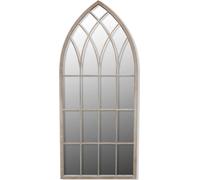 vidaXL Espejo de jardín rústico, forma de arco, 50 x 115 cm, para interior y exterior