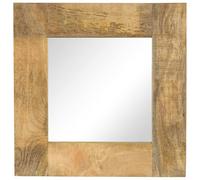 vidaXL Espejo de madera maciza de mango, 50 x 50 cm