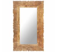 vidaXL Espejo de madera maciza de mango 80x50 cm