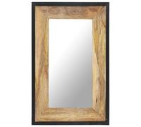 vidaXL Espejo de madera maciza de mango 80 x 50 cm