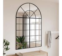 vidaXL Espejo de pared Arco V9512 100x150 cm con marco de hierro negro, colgante