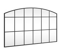 vidaXL Espejo de pared arco de hierro negro 100x60 cm