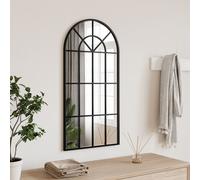 vidaXL Espejo de pared arco hierro negro 40x80 cm