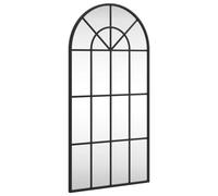 vidaXL Espejo de pared arco hierro negro 40x80 cm