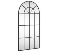 vidaXL Espejo de Pared Arco – Marco en hierro negro – Colgante para dormitorio y salón