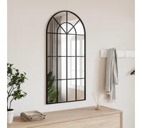 vidaXL Espejo de pared arco de hierro negro 50x100 cm