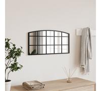 vidaXL Espejo de pared arco de hierro negro 60x30 cm