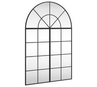 vidaXL Espejo de pared arco de hierro negro 80x120 cm