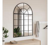 vidaXL Espejo de pared Arco hierro negro 80 x 120 cm