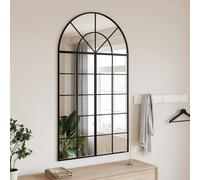 vidaXL Espejo de pared Arco – Marco hierro negro – Para salón y pasillo – 60x70, 60x90, 80x80 cm